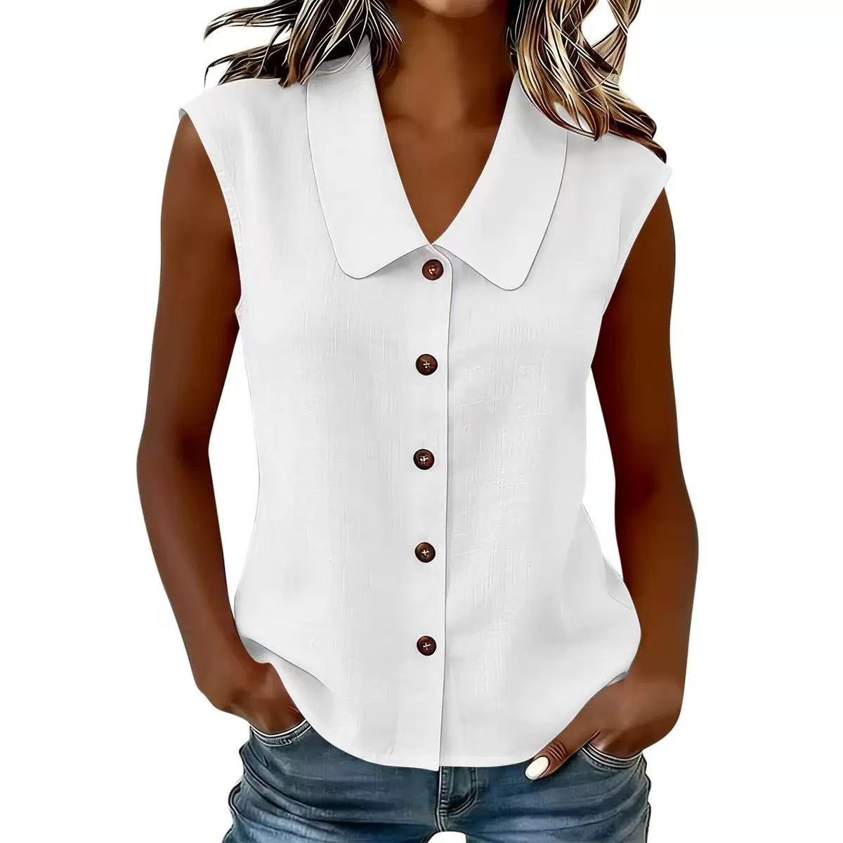 Women's Breezy Collared Summer Top