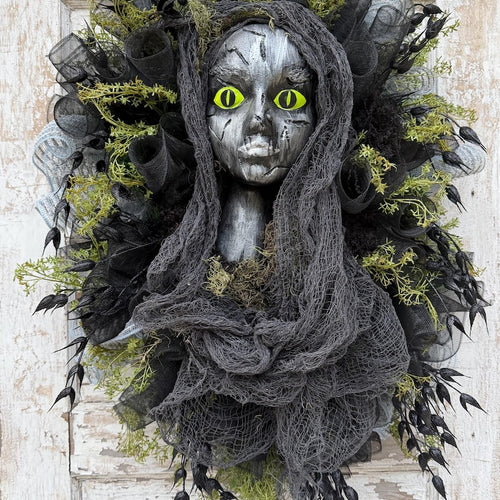 10 Halloween Porch Wreath Decorations (Front Door, Porch, Entrance, Fireplace, Window, Wall, Classroom, Party Decorations)