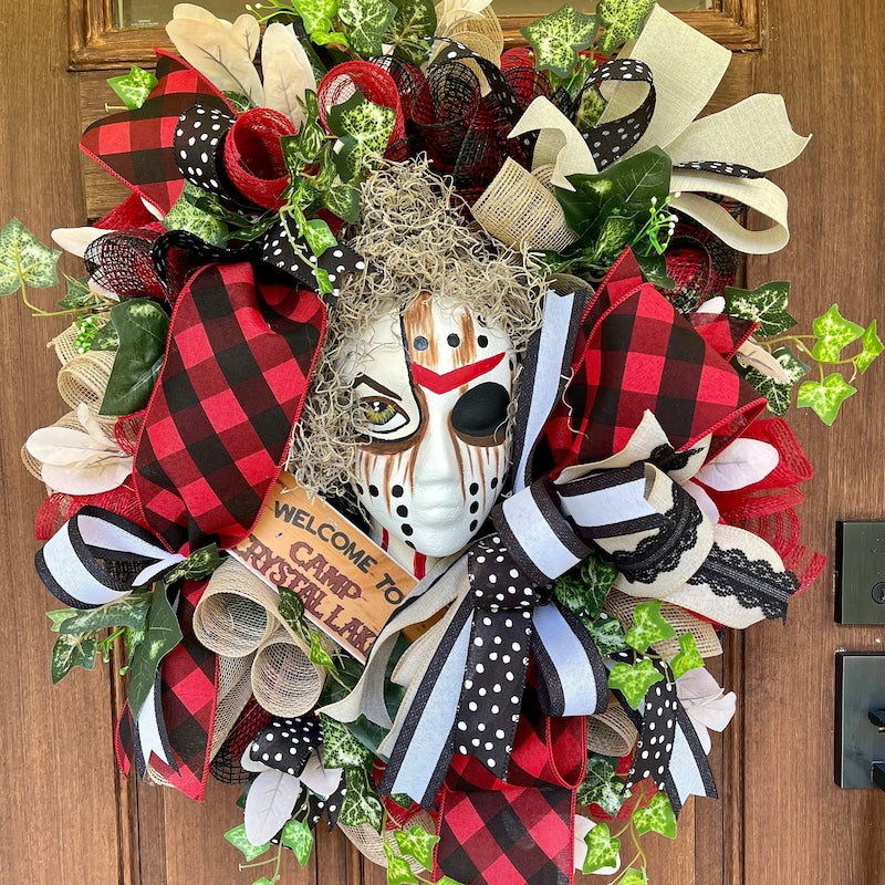10 Halloween Porch Wreath Decorations (Front Door, Porch, Entrance, Fireplace, Window, Wall, Classroom, Party Decorations)
