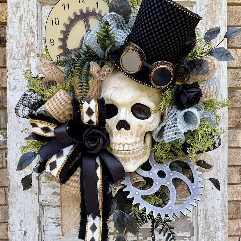 10 Halloween Porch Wreath Decorations (Front Door, Porch, Entrance, Fireplace, Window, Wall, Classroom, Party Decorations)