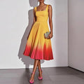 ✨⏰Last Day Discount Day🎁PLEATED OMBRE PARTY MIDI DRESS