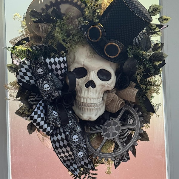 10 Halloween Porch Wreath Decorations (Front Door, Porch, Entrance, Fireplace, Window, Wall, Classroom, Party Decorations)