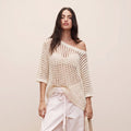 Sexy Hollow Short-Sleeve Sweater