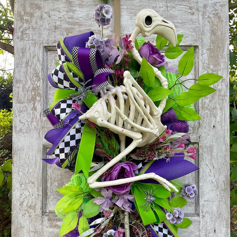 10 Halloween Porch Wreath Decorations (Front Door, Porch, Entrance, Fireplace, Window, Wall, Classroom, Party Decorations)